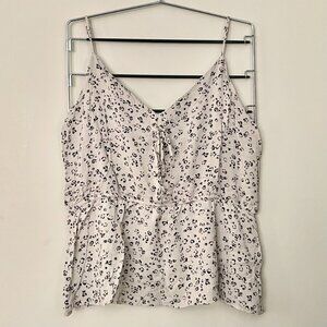 GUC XXL Maurices Animal Print Lace-up Front Peplum Tank